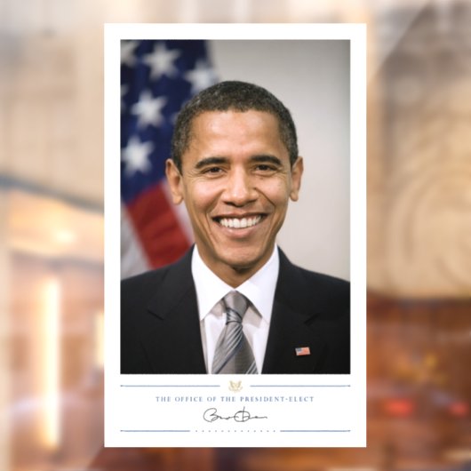 Kantoor van het President Verkozen Barack Obama Raamsticker (Vel 2)