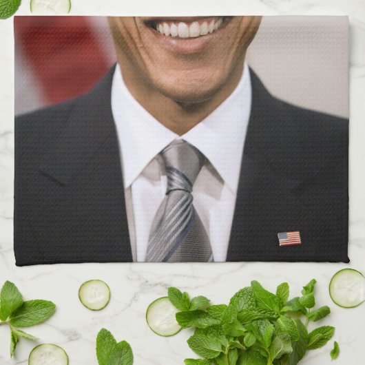 Kantoor van het President Verkozen Barack Obama Theedoek (Gevouwen)