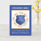 Kantoor van politie Religieuze Thanksgiving Kaart (Gele Bloem)