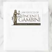 Kantoor van Vincent L. Gambini Rechthoekige Sticker (Tas)