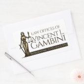 Kantoor van Vincent L. Gambini Rechthoekige Sticker (Envelop)