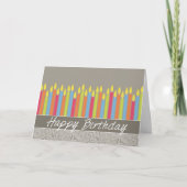Kantoor Verjaardag Kaart met kaarsen (Voorkant)