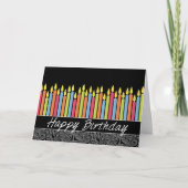 Kantoor Verjaardag Kaart met kaarsen (Voorkant)