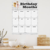 Kantoor Verjaardagslijst - Verjaardag Poster voor  (Keuken)