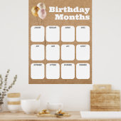 Kantoor Verjaardagslijst - Verjaardag Poster voor (Keuken)