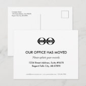 Kantoor Verplaatst Update je records Briefkaart (Voorkant / Achterkant)