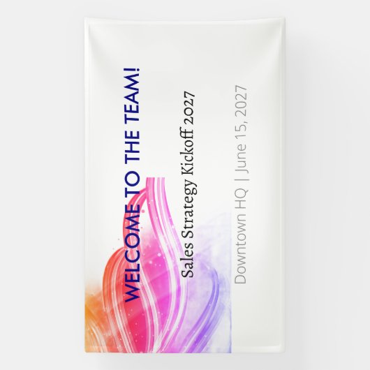 Kantoor Vinyl Banner (bedrijfsevenement) (Verticaal)