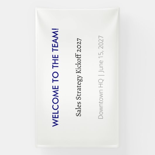 Kantoor Vinyl Banner (Zakelijke Evenementen) (Verticaal)