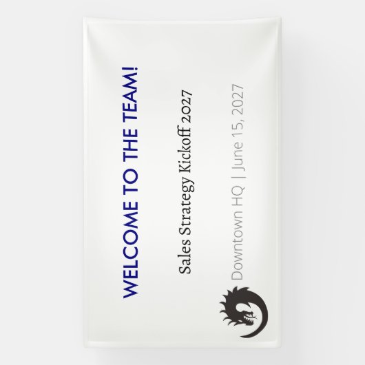 Kantoor Vinyl Banner (Zakelijke Evenementen) (Verticaal)