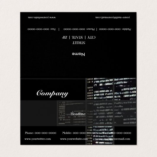 Kantoor Visitekaartje (Buitenkant ongevouwen)