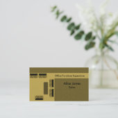 Kantoor-Visitekaartje, beige Visitekaartje (Staand voorkant)