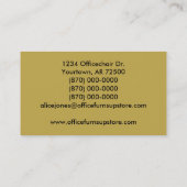 Kantoor-Visitekaartje, beige Visitekaartje (Achterkant)