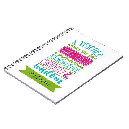 Kantoor voor docenten - Inspirerend offertes Notitieboek (Linkerzijde)