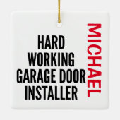 KANTOOR voor hardwerkende klepdeur Keramisch Ornament (Achterkant)