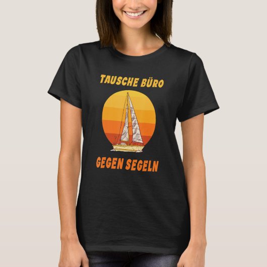 Kantoor voor het wisselen van zeilschepen t-shirt (Voorkant)