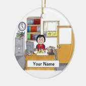 KANTOOR - VROUW KERAMISCH ORNAMENT (Links)