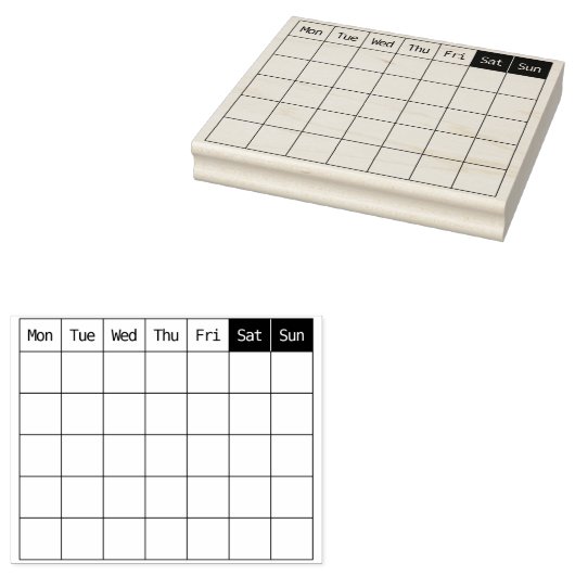 KANTOOR WEEK 5 RIJ ZELF-INKT STEMPEL (Gestempeld)