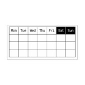 KANTOOR WEEK DRIE RIJEN ZELF-INKT STEMPEL (Afrduk)