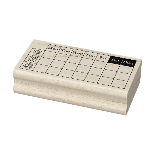 KANTOOR WEEK DRIE RIJEN ZELF-INKT STEMPEL (Stempel)