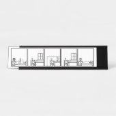 Kantoor werkdag bureau naambordje (Voorkant)