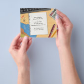 Kantoor-werkdesk voor boekhouding flyer (Hand)