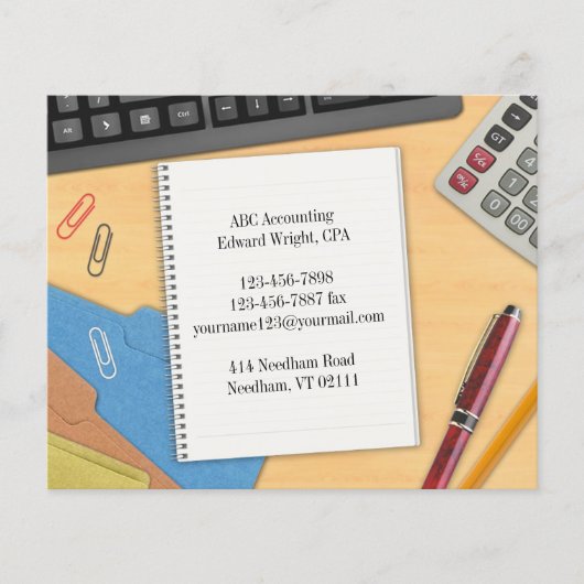 Kantoor-werkdesk voor boekhouding flyer (Voorkant)