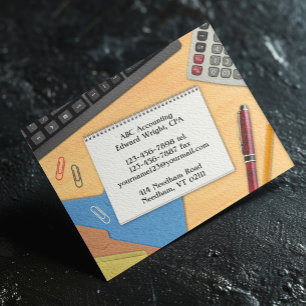 Kantoor-werkdesk voor boekhouding flyer