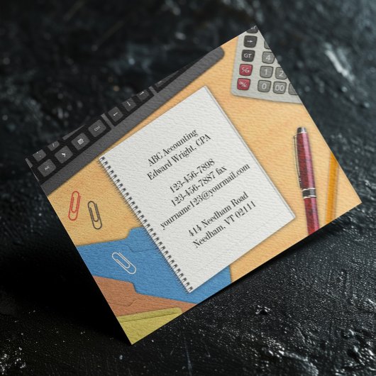 Kantoor-werkdesk voor boekhouding flyer