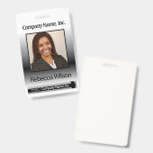 Kantoor werknemers Afbeelding badge - zwart (Voor- en achterkant)