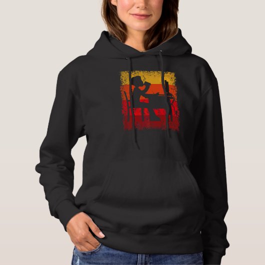 Kantoor-werkprogrammeur Home Kantoor  Retro Hoodie (Voorkant)
