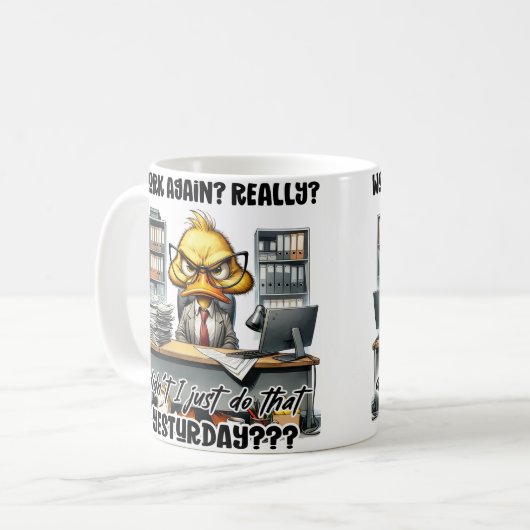 Kantoor Work Coffee Mok - Grappige en verwante Mok (Voorkant links)