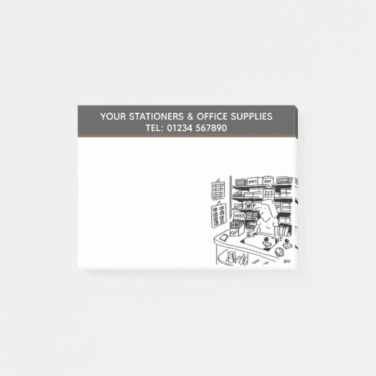Kantoorartikelen Cartoon om te personaliseren Post-it® Notes (Voorkant)