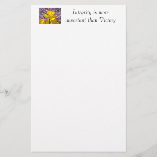 Kantoorartikelen Integriteit belangrijker dan Over Briefpapier (Voorkant)
