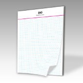 Kantoorartikelen Monogram Initiaal Stippen Raster Notitieblok