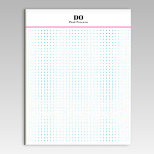 Kantoorartikelen Monogram Initiaal Stippen Raster Notitieblok