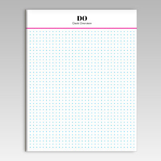 Kantoorartikelen Monogram Initiaal Stippen Raster Notitieblok