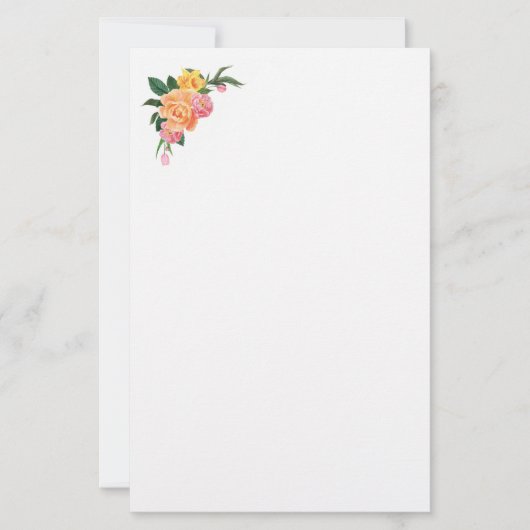 Kantoorartikelen Papier-Bloem Briefpapier (Voorkant)