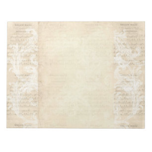 Kantoorartikelen Papier Vintage Bladmuziek Crème B Notitieblok