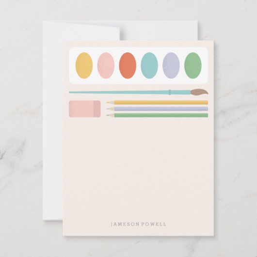 Kantoorartikelen voor kinderen notitiekaartje (Voorkant)