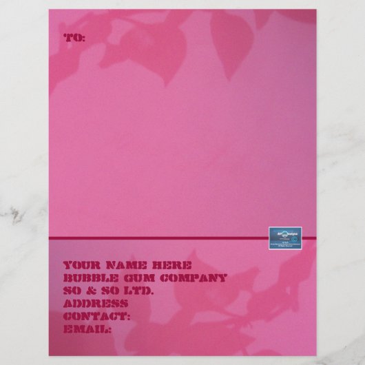 Kantoorartikelenpapier (Bubble Gum) RFPMDesigns 20 (Voorkant)