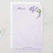 kantoorbehoeften van Columbine Bouquet Briefpapier (Voorkant / Achterkant)