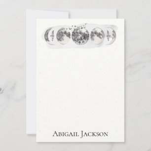 Kantoorbehoeften van de Vogels van de Maan van de Feestdagenkaart