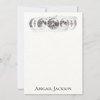 Kantoorbehoeften van de Vogels van de Maan van de Feestdagenkaart