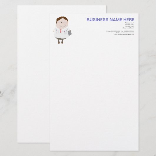 kantoorbenodigdheden briefpapier (Voorkant / Achterkant)