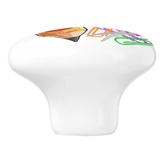 Kantoorbenodigdheden keramische knop (Zijkant)