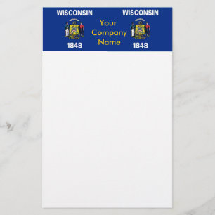 Kantoorbenodigdheden met de vlag van Wisconsin Briefpapier