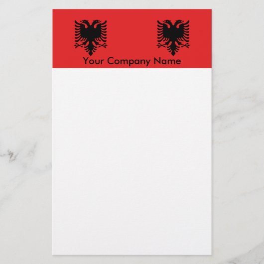 Kantoorbenodigdheden met vlag van Albanië Briefpapier (Voorkant)