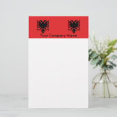 Kantoorbenodigdheden met vlag van Albanië Briefpapier (Staand voorkant)