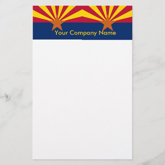 Kantoorbenodigdheden met vlag van Arizona Briefpapier (Voorkant)