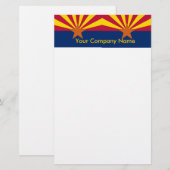 Kantoorbenodigdheden met vlag van Arizona Briefpapier (Voorkant / Achterkant)